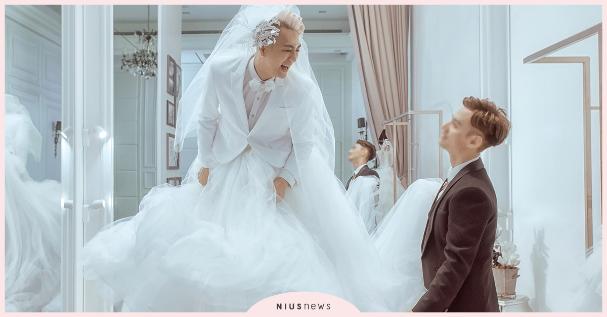 世界上最幸福的男人！恭喜YouTuber泰辣結婚啦！婚紗美到女人都羨慕 婚紗、婚姻、同婚、泰辣、拍婚紗、新人、新郎