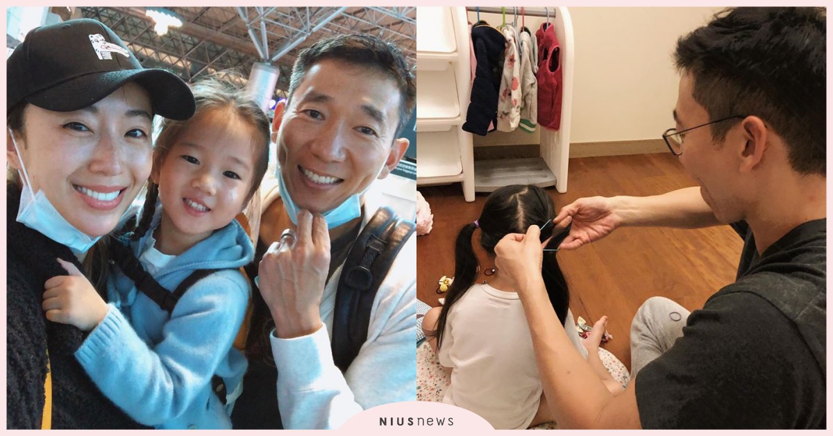 這髮型充滿愛啊！隋棠老公Tony哥主動學幫女兒Lucy綁頭髮，只會一招還是被讚爆 隋棠、Tony哥、Lucy、綁頭髮