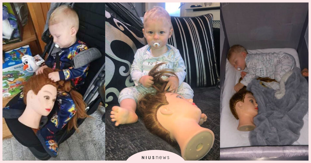 用一顆假人頭就能哄睡寶寶！英國媽媽天才做法卻把自己給嚇慘了 親子妞、哄睡、自行入睡、假人頭、撇步、好笑