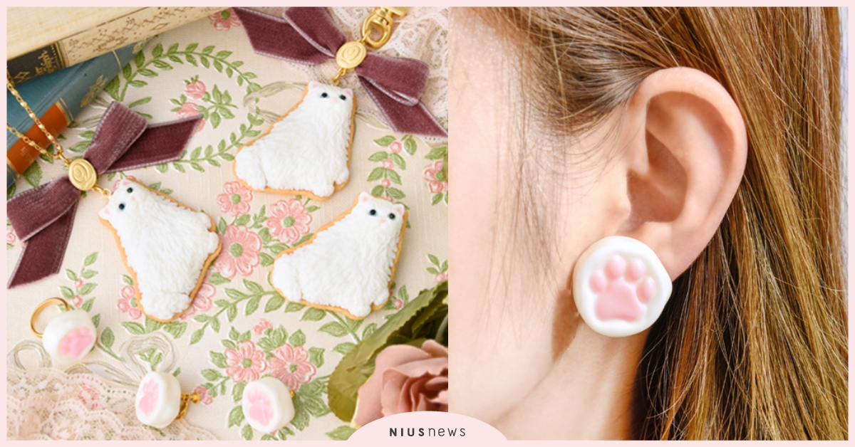 把超萌貓肉球戴上耳朵！夢幻藍眼波斯貓化身飾品，蓬鬆白毛＆粉嫩貓掌俘虜全球貓奴！ Q-pot.、飾品、波斯貓、項鍊、耳環、戒指、別針、貓、白貓