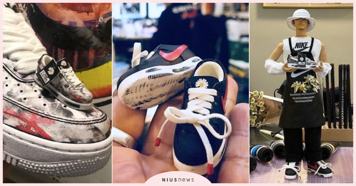 照到縮小燈？GD聯名NIKE鞋「超迷你版」萌暈粉絲！連超級巨星本人都神還原 G-Dragon、GD、GD聯名鞋、NIKE、KIKE聯名、權志龍、迷你球鞋、Paranoise