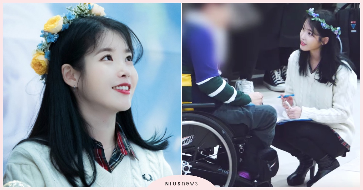 「IU」開簽售會發現坐著輪椅的粉絲在台下，女神為了拉近距離，超暖舉動被讚爆 IU、IU簽售會、IU暖事蹟、李知恩、IU演唱會、IU台灣