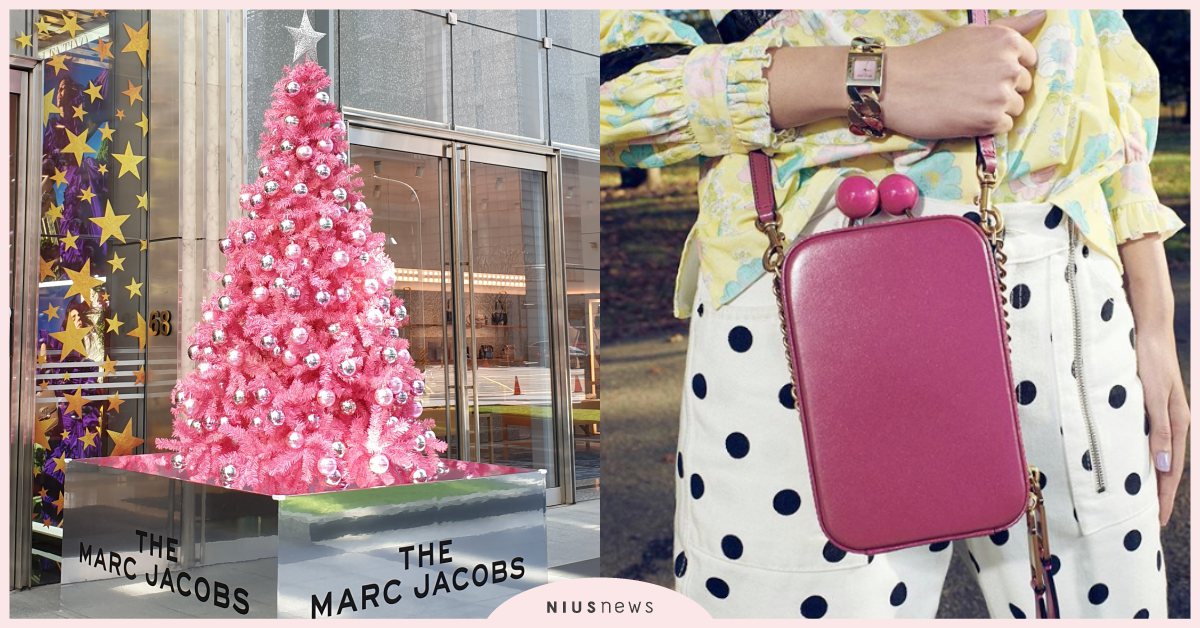 Marc Jacobs復古圓釦包開賣！信義區打造最粉嫩聖誕樹，打卡不能漏拍這一顆 Marc Jacobs、信義區、聖誕樹、網紅、打卡