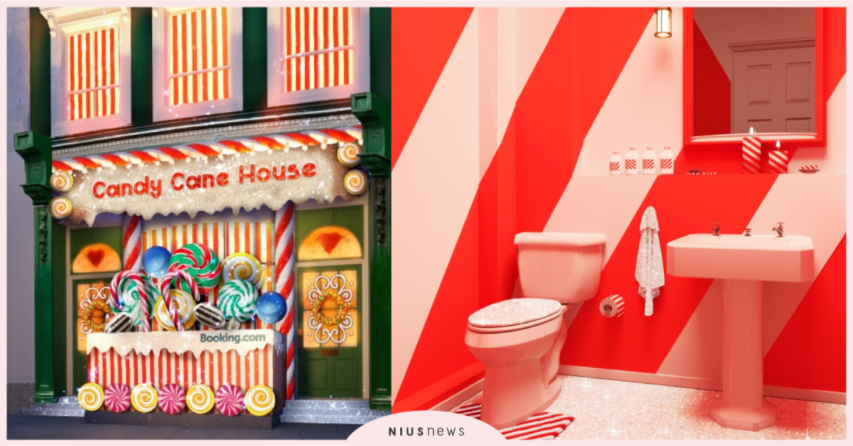 住進「夢幻糖果屋」再也不是夢！快筆記全球正式開放搶訂時間 Booking.com、英國倫敦住宿、夢幻糖果屋、聖誕節、耶誕節、倫敦住宿、BOOKING.COM CANDY CANE HOUSE