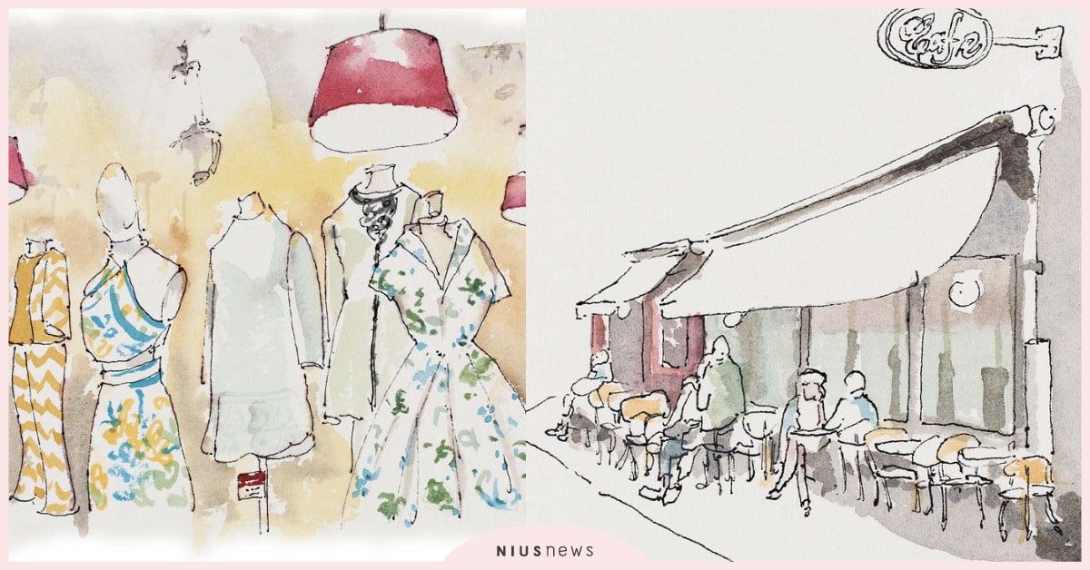 濃郁萃取巴黎——歷史文化氛圍下低調奢華的第一區 巴黎第一區、旅行、海明威、手繪、水彩、巴黎