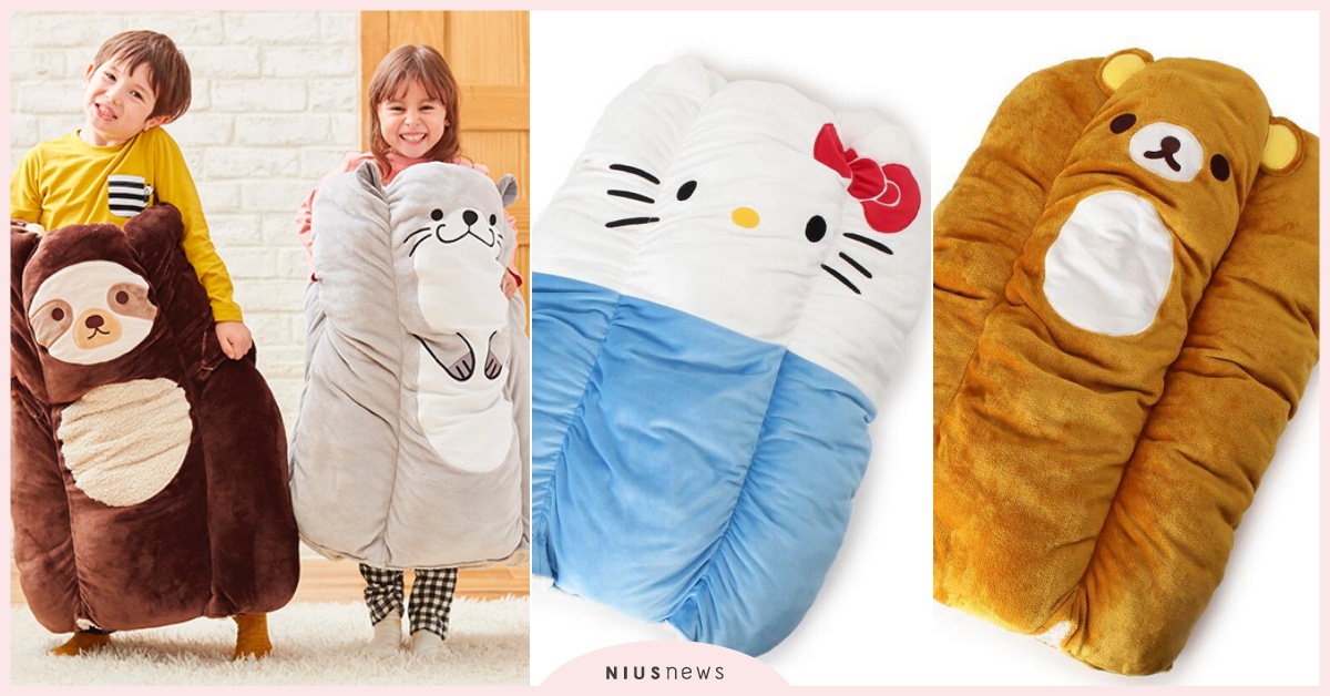 套上整隻拉拉熊、Hello Kitty？日本超萌「可穿式卡通暖墊」冬日暖暖抱緊你 hellokitty45th、妞新聞抱抱節、Sanrio、三麗鷗、暖墊