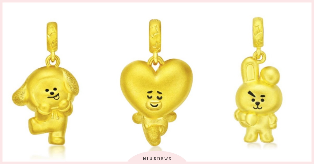 BT21×周大福推「土豪金串飾」！網友：「台幣7500元，買不起這系列啊！」 周大福 BT21、周大福Chow Tai Fook、宇宙大明星、TATA、RJ、CHIMMY、COOKY、MANG、SHOOKY、KOYA、VAN