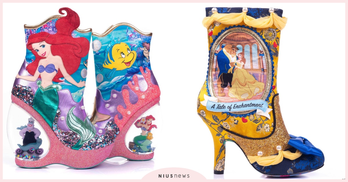 迪士尼史上最華麗「愛麗兒＆貝兒聯名鞋」曝光！魔王烏蘇拉偷躲鞋跟嚇歪王子 迪士尼聯名、迪士尼鞋、迪士尼公主聯名、愛麗兒球鞋、貝兒高跟鞋