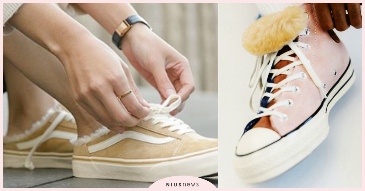 行走暖爐藏鞋裡！拼接鞋＆奶茶鞋超鬆軟「內鋪毛版本」，一穿低調變身甜心小姊姊 VANS、Converse、奶茶鞋、焦糖鞋、拼接帆布鞋、毛茸茸鞋