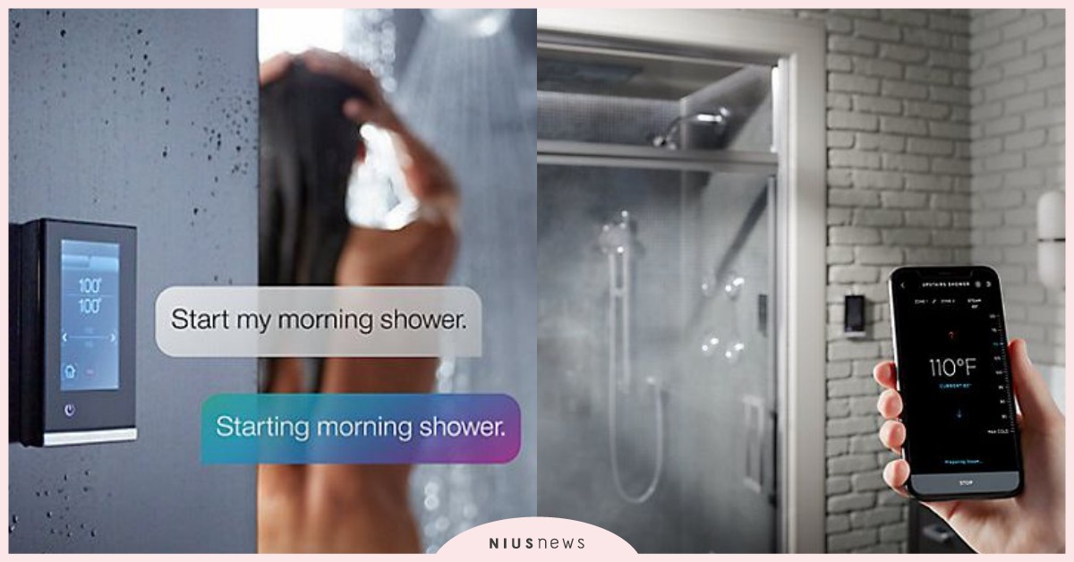 在浴室也能跟Alexa說話！Kohler蓮蓬頭內建喇叭，可以邊洗澡邊開演唱會囉 浴室、蓮蓬頭、Kohler、Alexa、洗澡