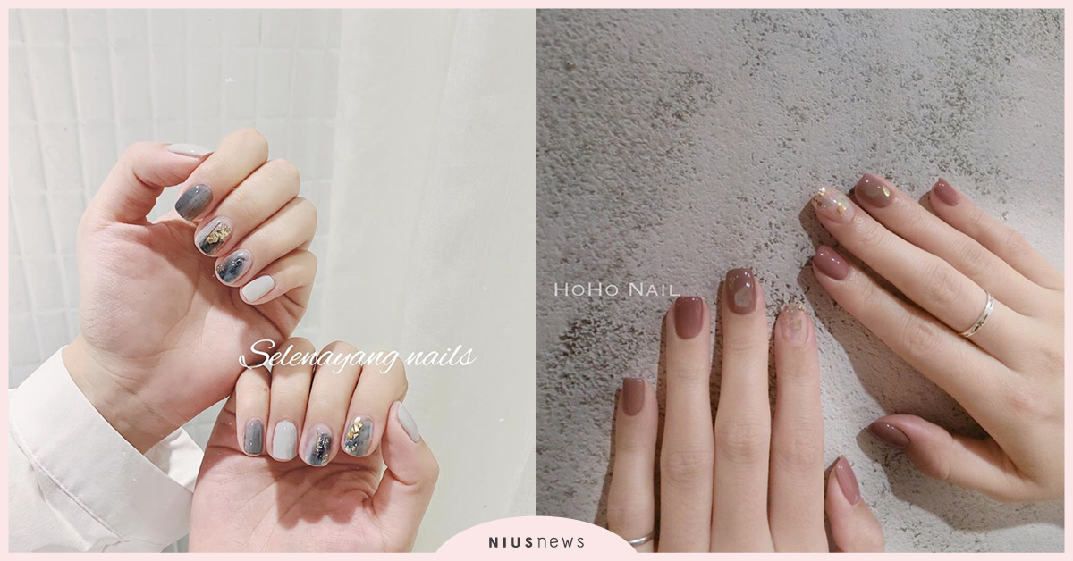 2020大勢時髦美甲推薦！質感灰藍格紋、優雅藕粉，一起閃亮亮迎接春日 時髦美甲、2020大勢美甲、光療美甲