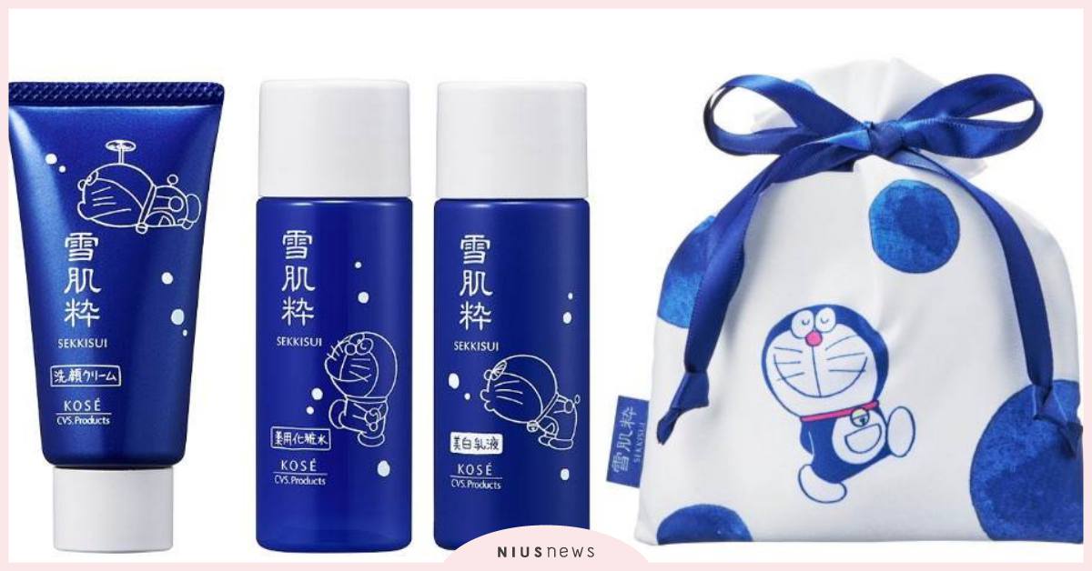 日本旅遊必買！雪肌粹聯名哆啦A夢換限定包裝，旅行組還贈送超可愛束口袋 雪肌粹、哆啦A夢、限定包裝、7-11、日本必買