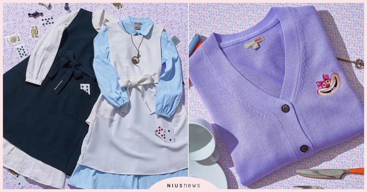 整套愛麗絲洋裝神還原！SPAO聯名帶你走入《愛麗絲夢遊仙境》，柴郡貓躲在胸前 SPAO聯名、韓國SPAO、愛麗絲夢遊仙境、愛麗絲夢遊仙境聯名、柴郡貓、白兔先生