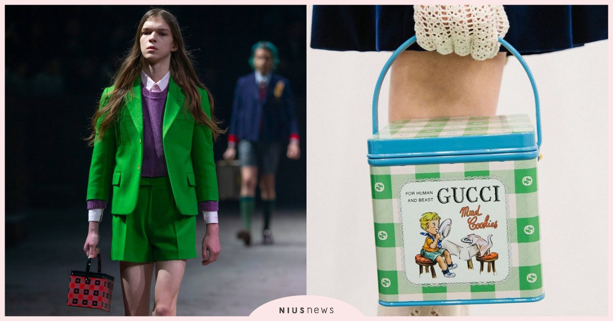 繼米奇頭提包之後，Gucci再推「乖乖桶」提包引起熱議！網友：「小時候的回憶！」 Gucci、乖乖桶提包、男裝、2020秋冬