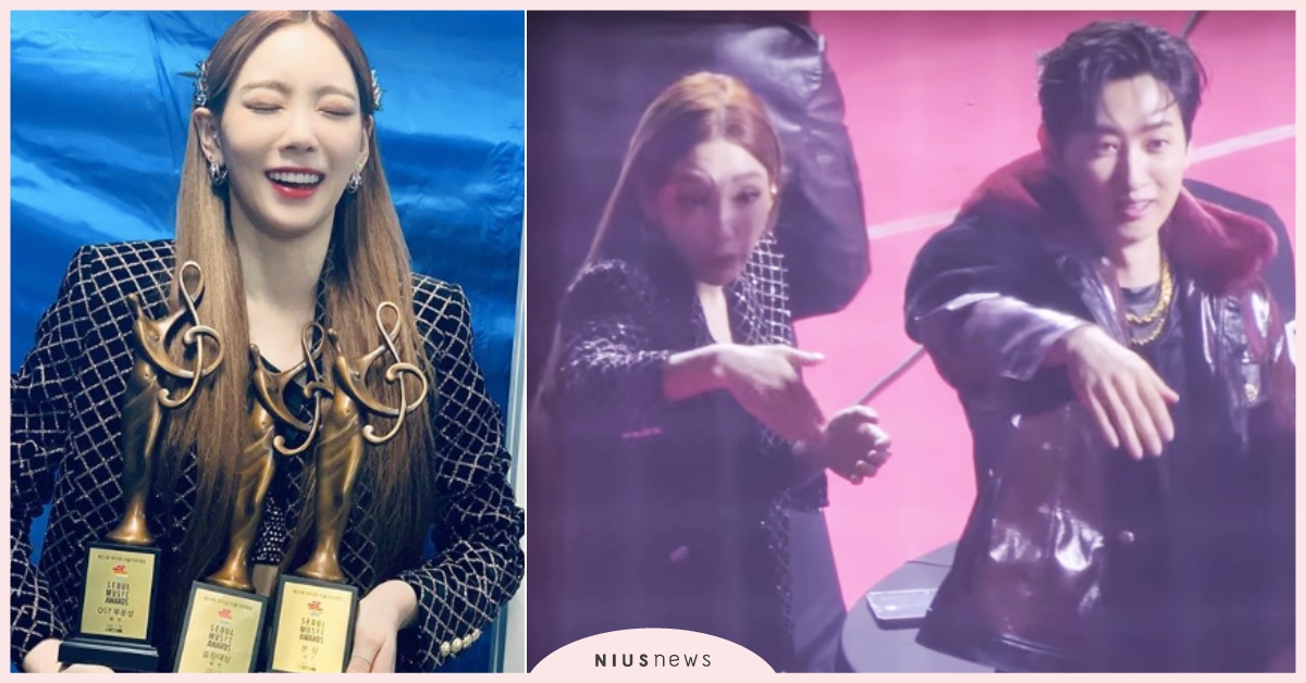 「那朋友落單一個人耶！」少女時代太妍＆SJ銀赫台下突然狂招手？超暖原因曝光被讚爆 第29屆首爾歌謠大賞、首爾歌謠大賞、少女時代太妍、太妍、Super Junior、銀赫、河成雲