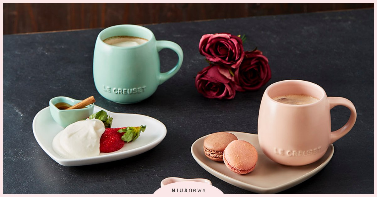 讓她每次拿起杯子就想起你！LE CREUSET心型杯盤傳達情人心意 情人節、交換禮物、瓷器、馬克杯、