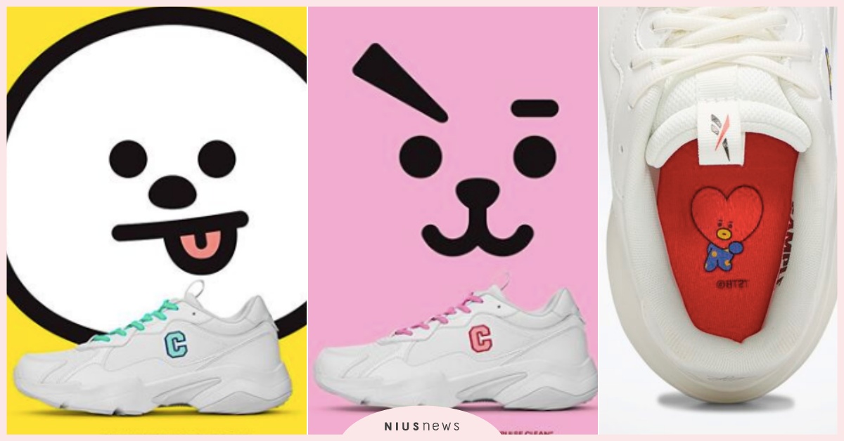 Reebok×「BT21」聯名又來了！糖果色宇宙明星老爹鞋公開，TATA偷藏鞋裡 Reebok、Reebok聯名、BT21、BT21聯名、BT21老爹鞋、Reebok老爹鞋、白色老爹鞋