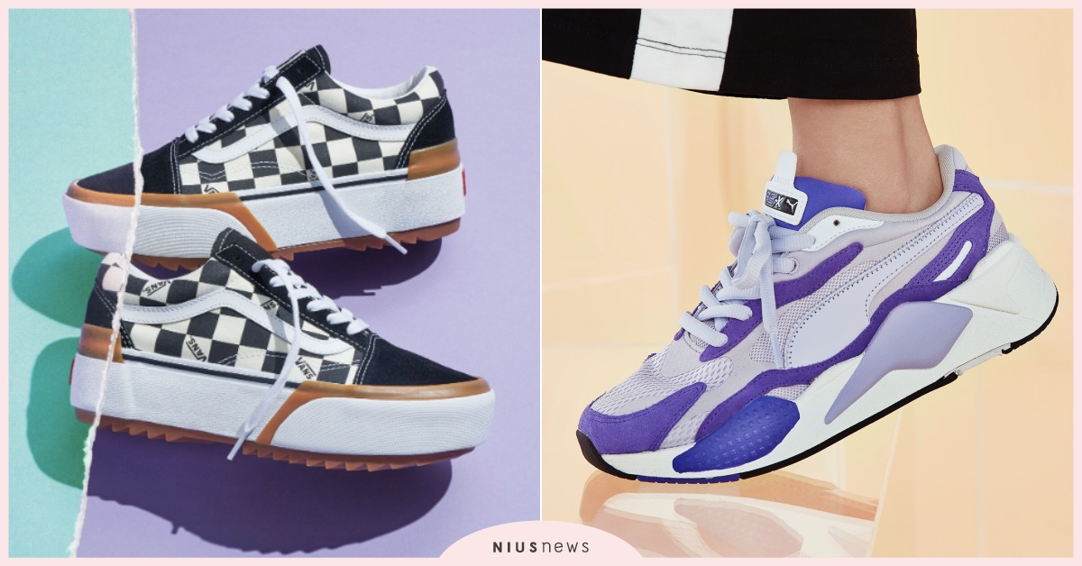 厚度乘兩倍！「增高球鞋」最新懶人包一踏穿出女神比例，天后那雙紫羅蘭鞋怪美的 Onitsuka Tiger、厚底球鞋、增高球鞋、蔡依林球鞋、PUMA、VANS、UNDER ARMOUR