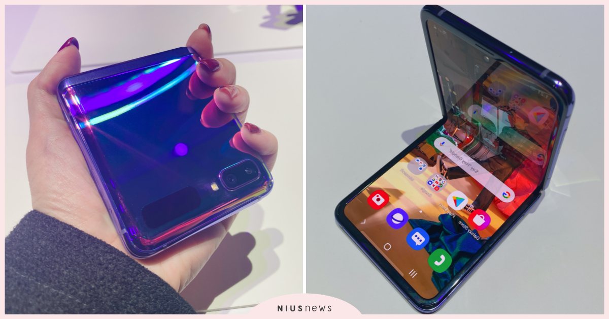 三星新款「摺疊智慧手機」夢幻亮相！粉盒大小造型超萌、免腳架就可自拍少女一定愛 三星、SAMSUNG、摺疊智慧手機、Galaxy Z Flip、GalaxyUNPACKED2020