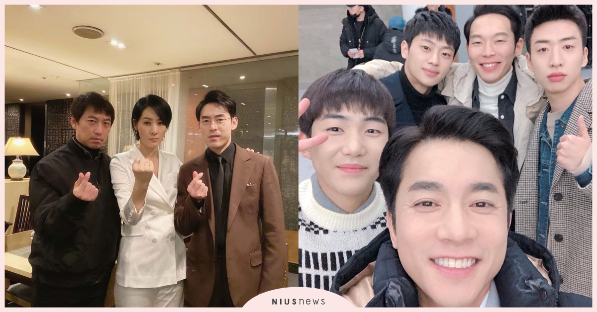 《愛的迫降》演員合照公開！壞蛋三人比手指愛心網友嚇爆：「這是愛的迫害吧」 愛的迫降、炫彬、孫藝珍、李新英、韓劇