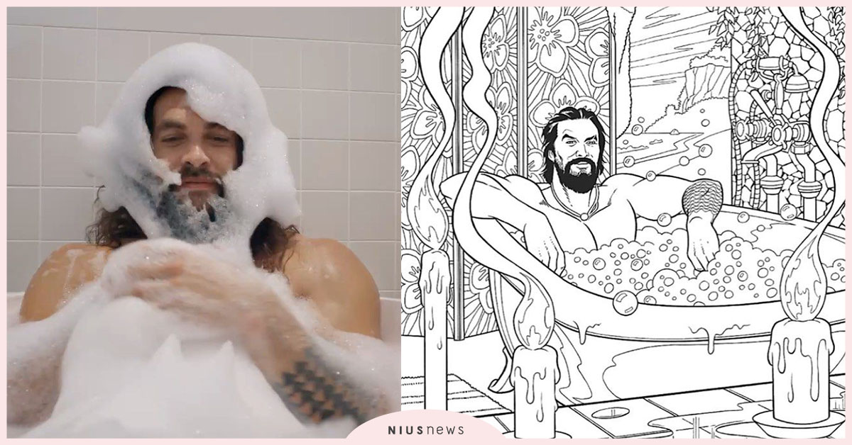 肌肉多大塊都能自己畫！水行俠「傑森摩莫亞」著色本被女粉絲搶翻 傑森摩莫亞、Jason Momoa、著色、塗鴉、療癒、水行俠、好笑、藝術