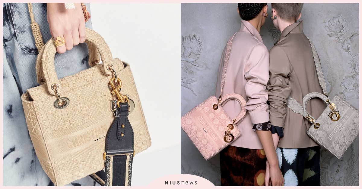 DIOR春夏必收新包就這咖！Lady Dior換上刺繡帆布＋寬背帶一樣美翻！ DIOR、Lady Dior、LADY D-LITE、精品包