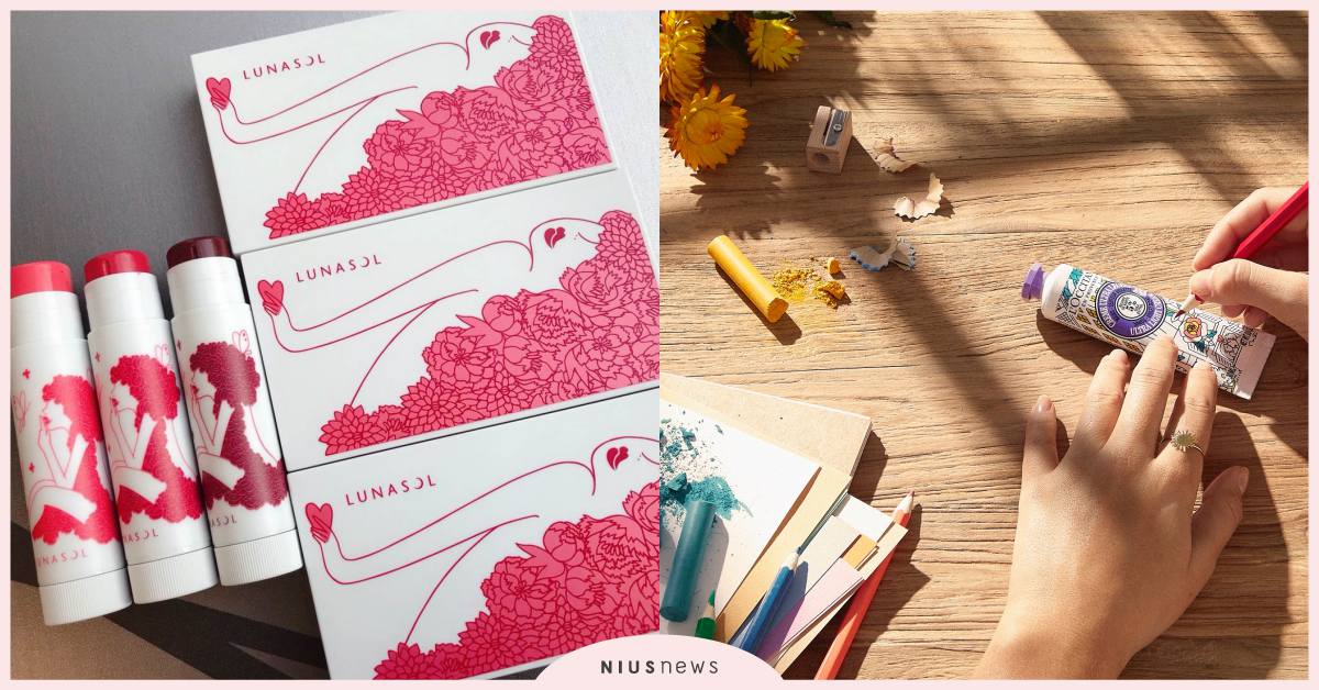 在護手霜上著色超療癒！歐舒丹童趣插畫、LUNASOL放閃唇盒，最夯聯名快入坑 聯名、歐舒丹、LUNASOL
