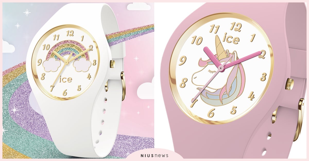 一抹彩虹戴著走！比利時品牌推超夢幻「草莓牛奶錶」！裡面灑滿耀眼糖粉 草莓牛奶錶、獨角獸錶、彩虹錶、ICE WATCH、夢幻錶、少女錶