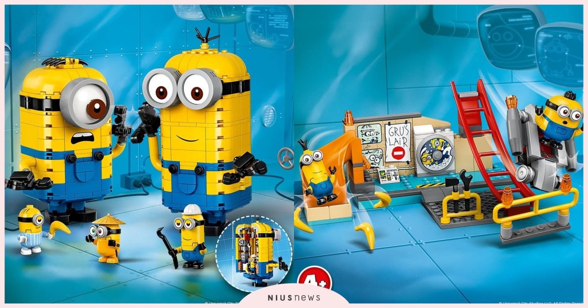 樂高「小小兵積木盒組」超可愛亮相！格魯的摩托車萌還原、「放大版凱文」打開變實驗室 樂高、積木、小小兵、Minion、凱文