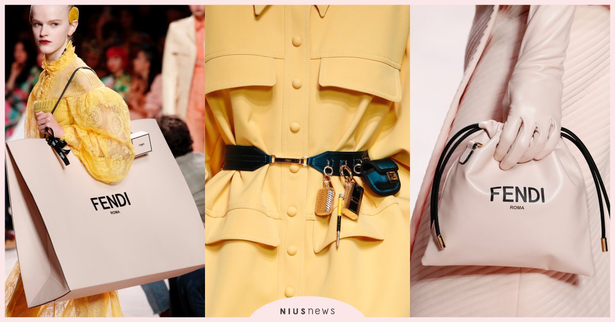 超巨購物袋、防塵袋都拿來當包包！FENDI秋冬大秀還把隨身用品全掛腰上！ FENDI、秋冬、時尚、穿搭、包包、購物袋、精品