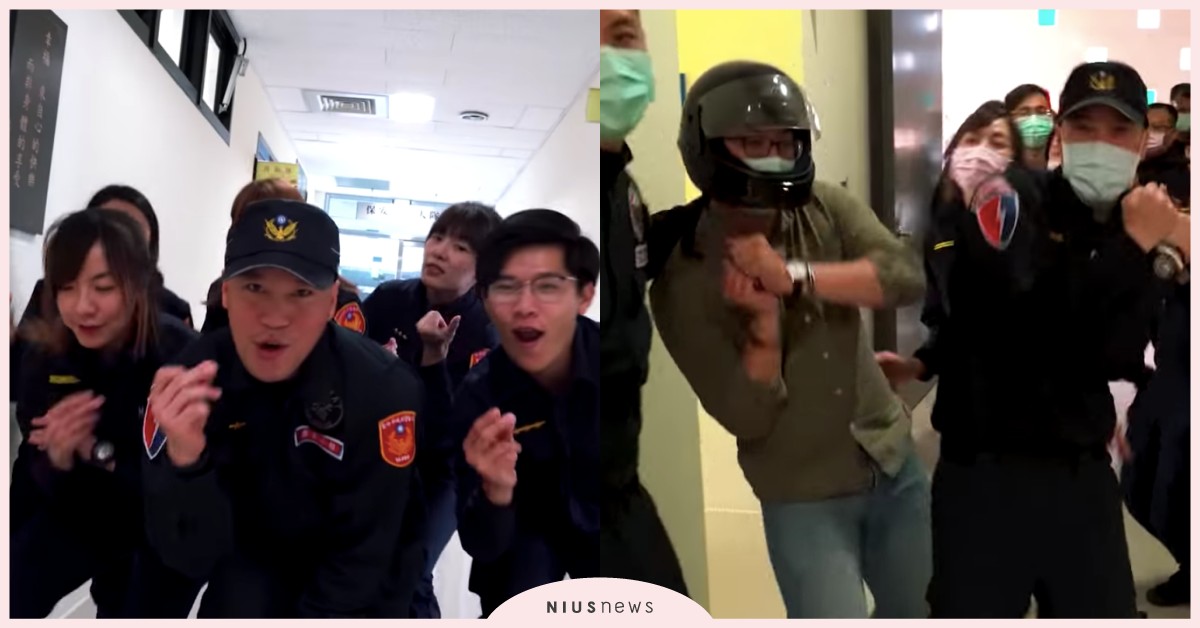 警察也搖起來！台中波麗士對嘴挑戰嫌犯、警犬都入鏡，網友讚爆「吃了什麼我也要」 警察局、TCPB 局長室、對嘴挑戰、臺中市警察局新駐地、#LipSyncChallenge、一鏡到底