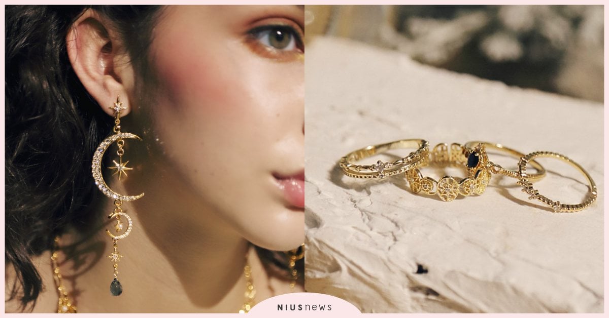 戒指、耳環都很可以！把星星、月亮、太陽都戴上身，以航海時代為靈感這系列超浪漫！ 台灣品牌、輕珠寶、飾品、Hannah Jewelry、設計師飾品