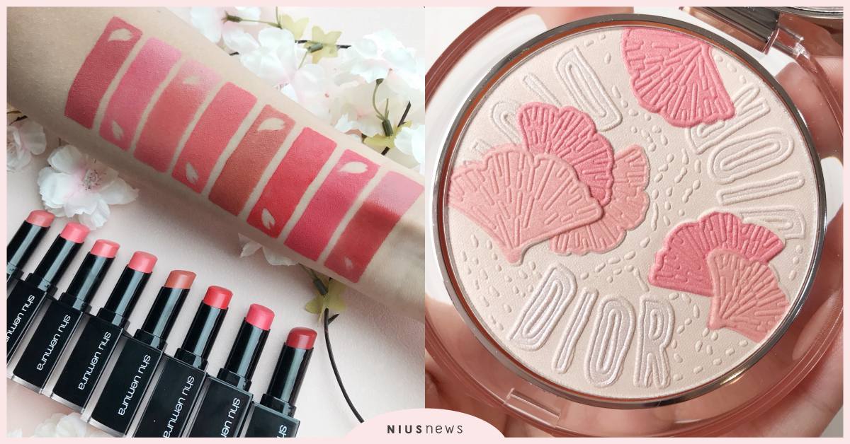2020專櫃春櫻限定彩妝開箱！Dior櫻花浮雕蜜粉餅美翻、植村秀櫻花歐蕾唇彩超燒 櫻花季、迪奧、THREE、植村秀、雪晶靈限量彩妝、粉櫻飛舞系列