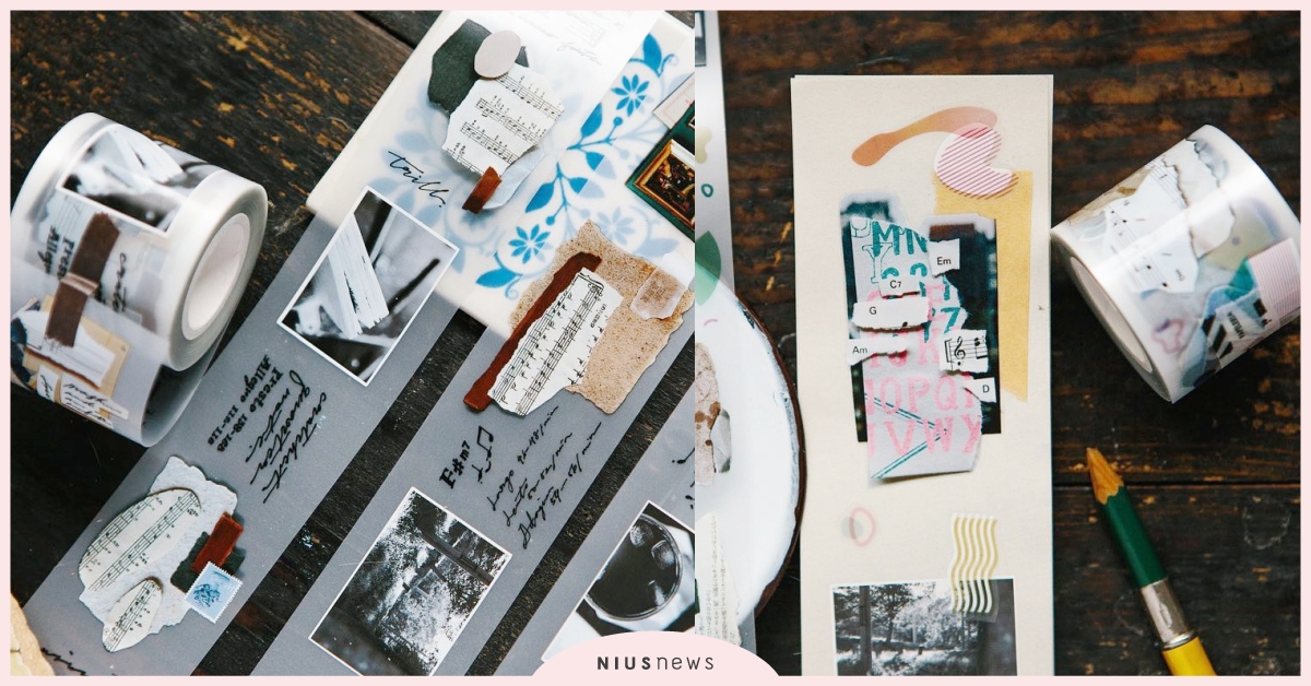文具控必收！什物×OURS迷你聯名紙膠帶超唯美，手帳新手也能輕鬆入門復古拼貼 漢克、每一天的手帳日記、什物、紙膠帶、文具