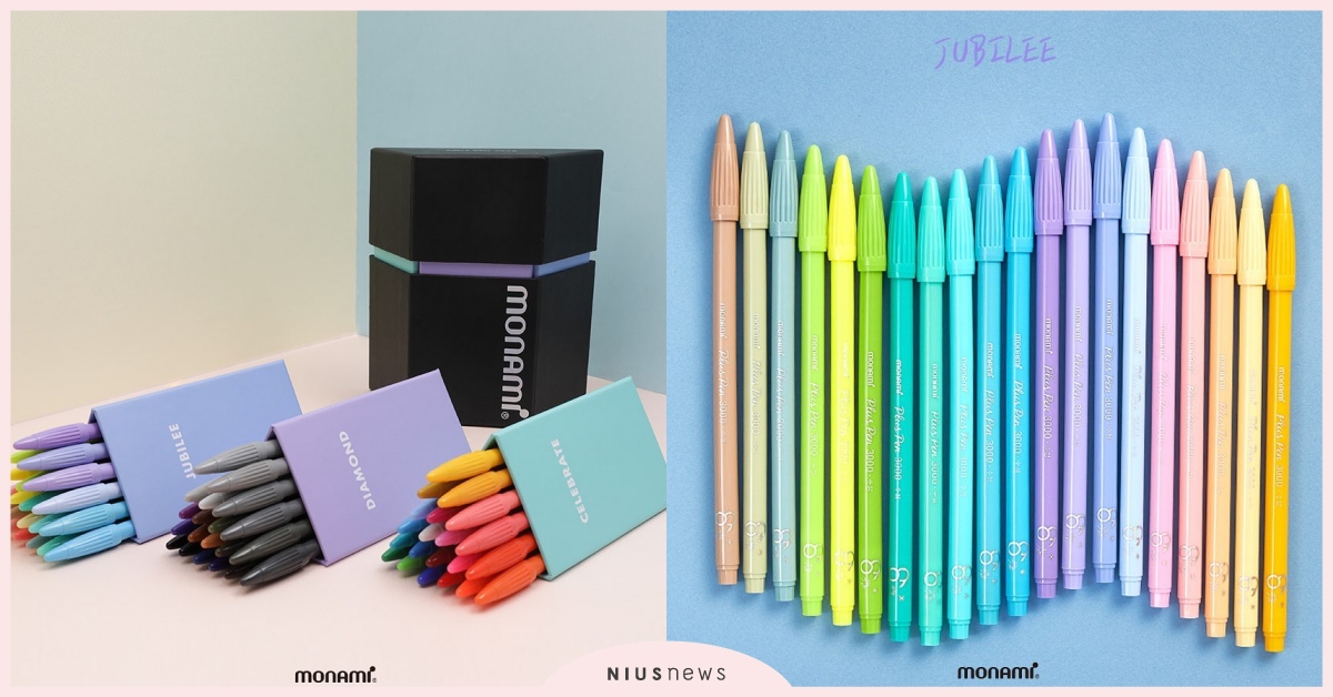 韓國文具品牌MONAMI歡慶60週年！「60色水彩筆」限量紀念套組秒售完 韓國文具品牌MONAMI、monami 鋼筆、monami 153、monami plus pen 3000、monami 60週年、原子筆、鋼筆、水彩筆、文具控
