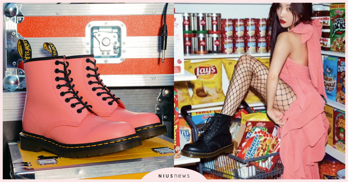 經典8孔馬汀靴60週年！超Q櫻花粉色、限量全鉚釘款，帥妞都應該要來一雙！ 馬汀靴、8孔、1460、Dr. Martens、60週年、限量、短靴、穿搭、櫻花粉