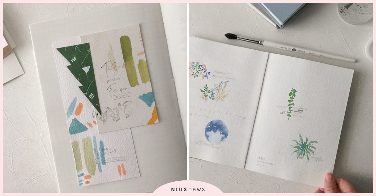 不知道怎麼下筆？4個小技巧教你將「水彩」應用在手帳的每個角落！ 手帳靈感、手帳、技巧、水彩、文具控