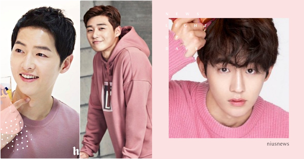 越粉越帥，「韓國粉紅男神」TOP10票選公開！贏過宋仲基、朴敘俊的冠軍是他 粉紅色口罩、粉紅風潮、粉紅男神、韓星粉紅色、宋仲基