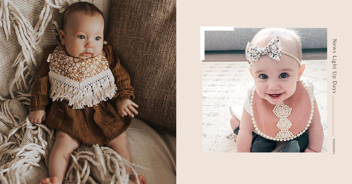 買了完全捨不得拿來擦口水！流蘇、蕾絲嬰兒圍兜兜比媽媽還時尚 親子妞、裝扮、蕾絲、流蘇、圍兜兜、口水、副食品、可愛、漂亮