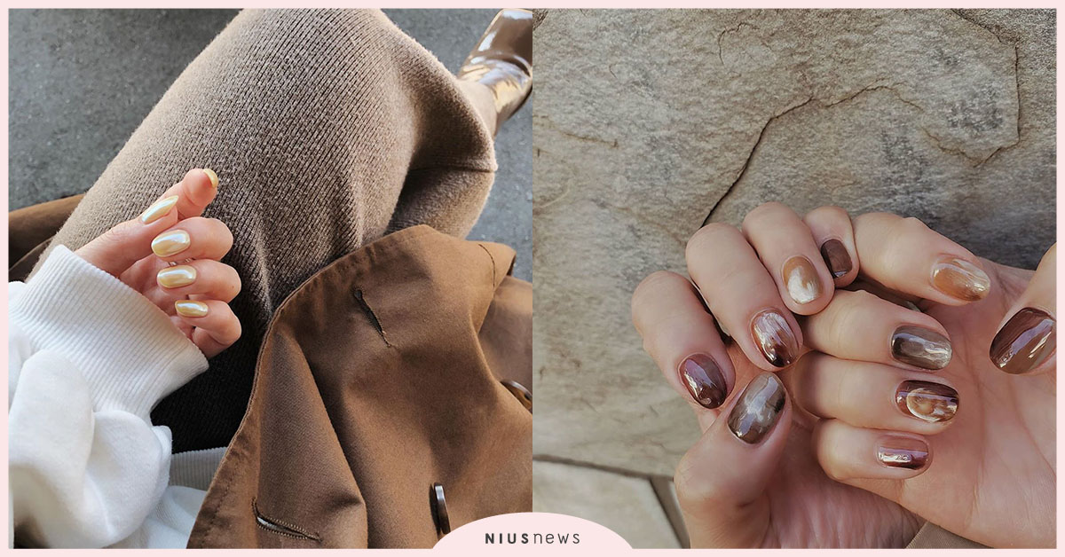 2020日系大人感美甲款式推薦！純色光療、透明感、復古琥珀色系光療設計 日系美甲、美甲款式、日系光療、日本美甲、日本光療、大人感美甲、大人感光療