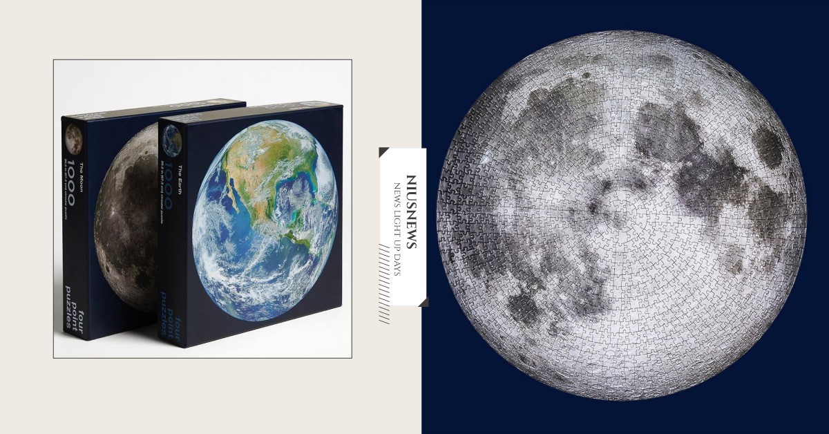 居家隔離必備！真實還原NASA影像的月球、地球拼圖，1000片拼完就能就近賞月 拼圖、four point puzzles、加拿大、拼圖公司、月球、月亮、地球、NASA、新冠肺炎、居家隔離、武漢肺炎、自主健康管理