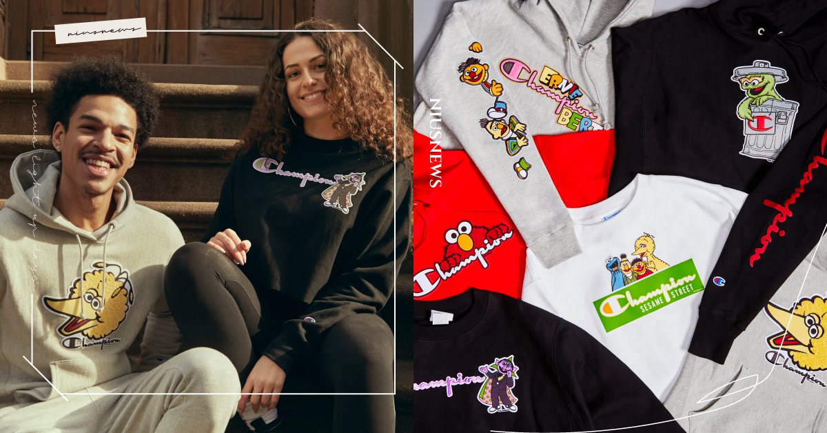 Champion聯手芝麻街小夥伴們耍可愛！你愛的Elmo、餅乾怪獸全部穿上身！ Champion、芝麻街、Elmo、餅乾怪獸、聯名、美式穿搭、潮流