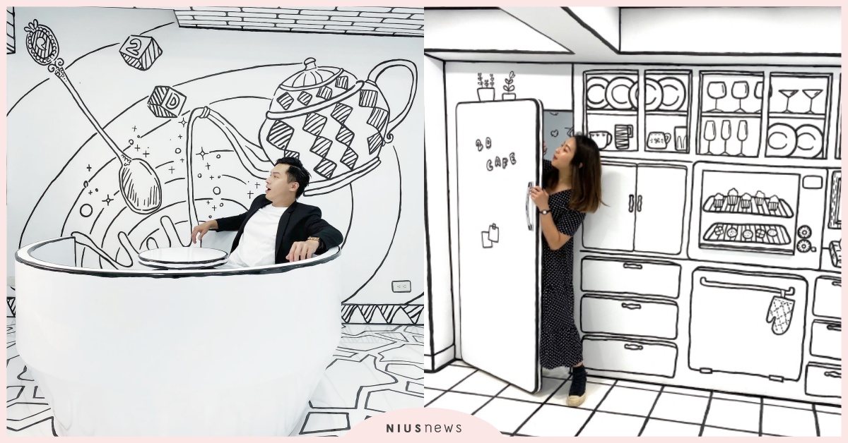 不只台北有！「2D Cafe」漫畫風咖啡廳插旗台中、新莊，手機記憶體拍到不夠用！ 2D cafe、2D Taiwan、師大商圈、師大必去、漫畫風咖啡廳