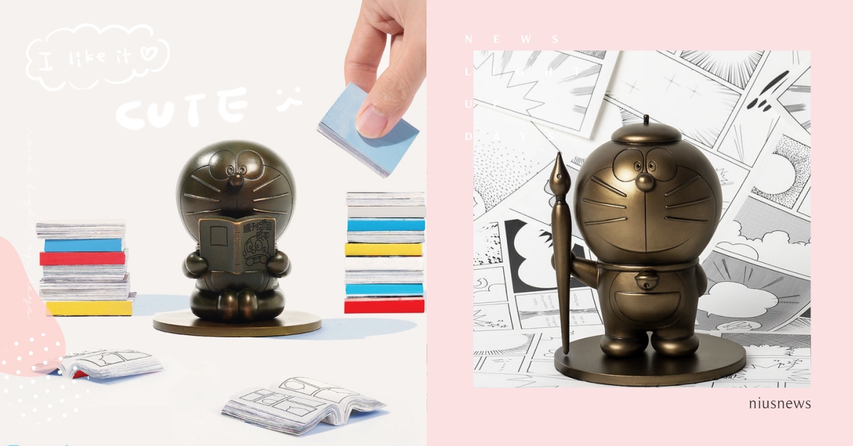 全球限量500枚！《哆啦A夢》鑄銅像第四彈搖身成為漫畫迷，圓手拿著漫畫簡直萌暈！ 哆啦A夢、哆啦A夢鑄銅像、DingDong、DDTStore、宅配便