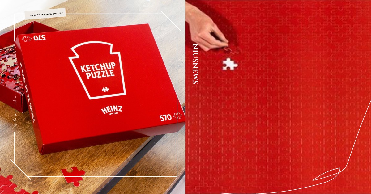 Heinz亨氏推出全紅色「番茄醬拼圖」！拼到眼花撩亂，卻讓人越玩越想吃薯條 Heinz、亨氏、番茄醬、拼圖、美國