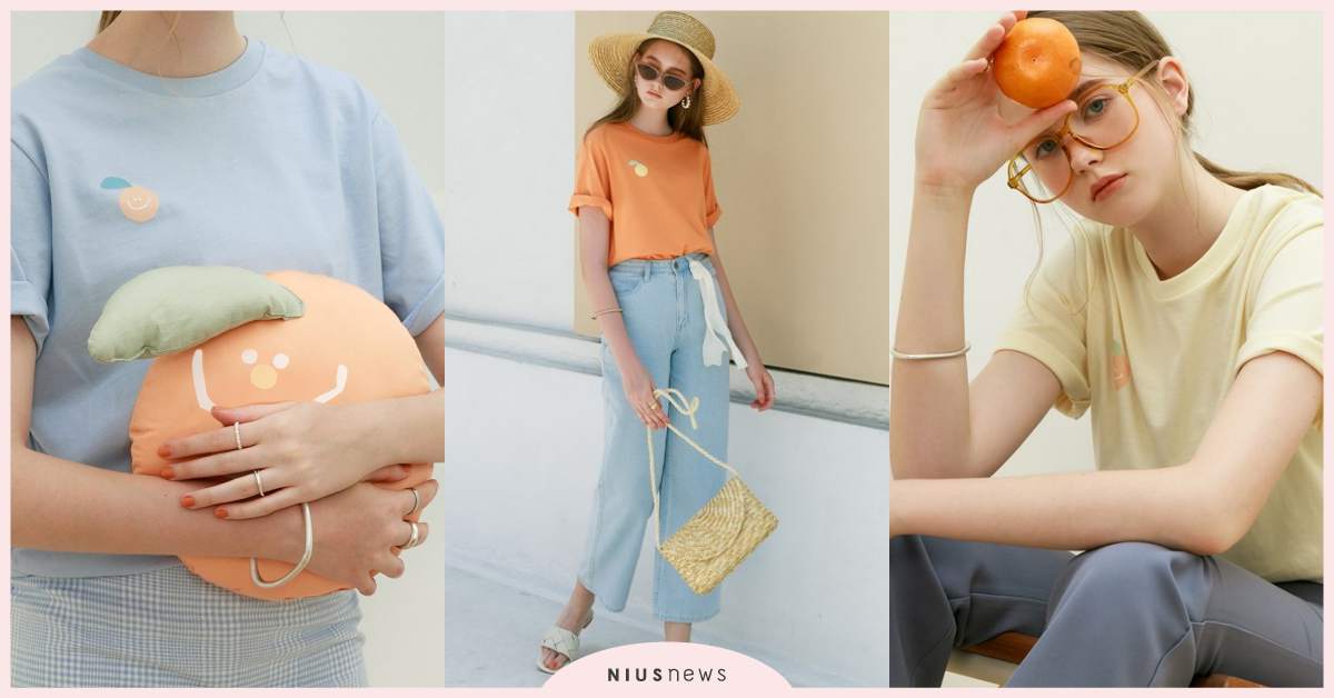 innisfree竟跨界服飾！T-shirt上印超Q柑橘好夏天，價格甜包色很可以 innisfree、聯名、PAZZO、漢拏山柑橘Ｃ亮白系列、抱枕、T-shirt