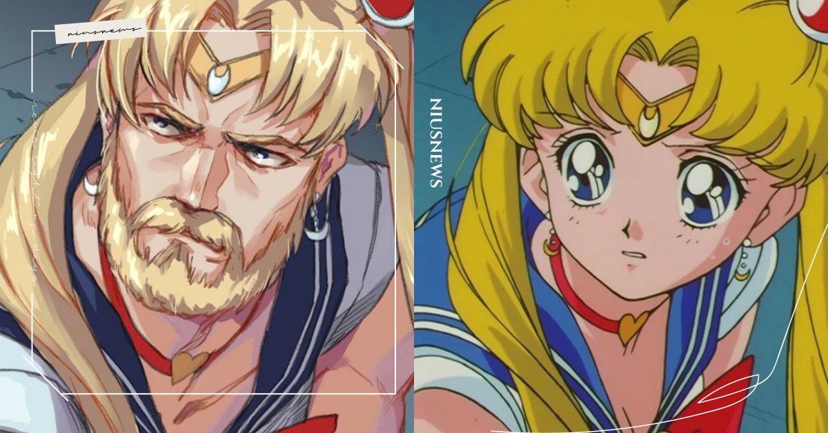 「美少女戰士重繪挑戰」推特爆紅！神手畫師把月光仙子變成絕美女神、性感猛男與鋼彈 美少女戰士、水手月亮、月光仙子、推特、Twitter