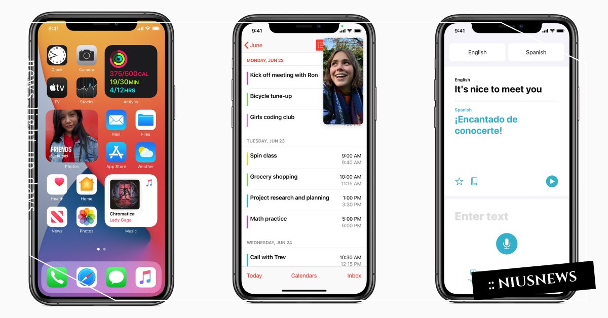 iOS 14功能正式揭曉！支援子母畫面、小工具可放桌面、即時轉錄App等5大亮點 Apple、iOS、iOS 14、WWDC 2020、蘋果