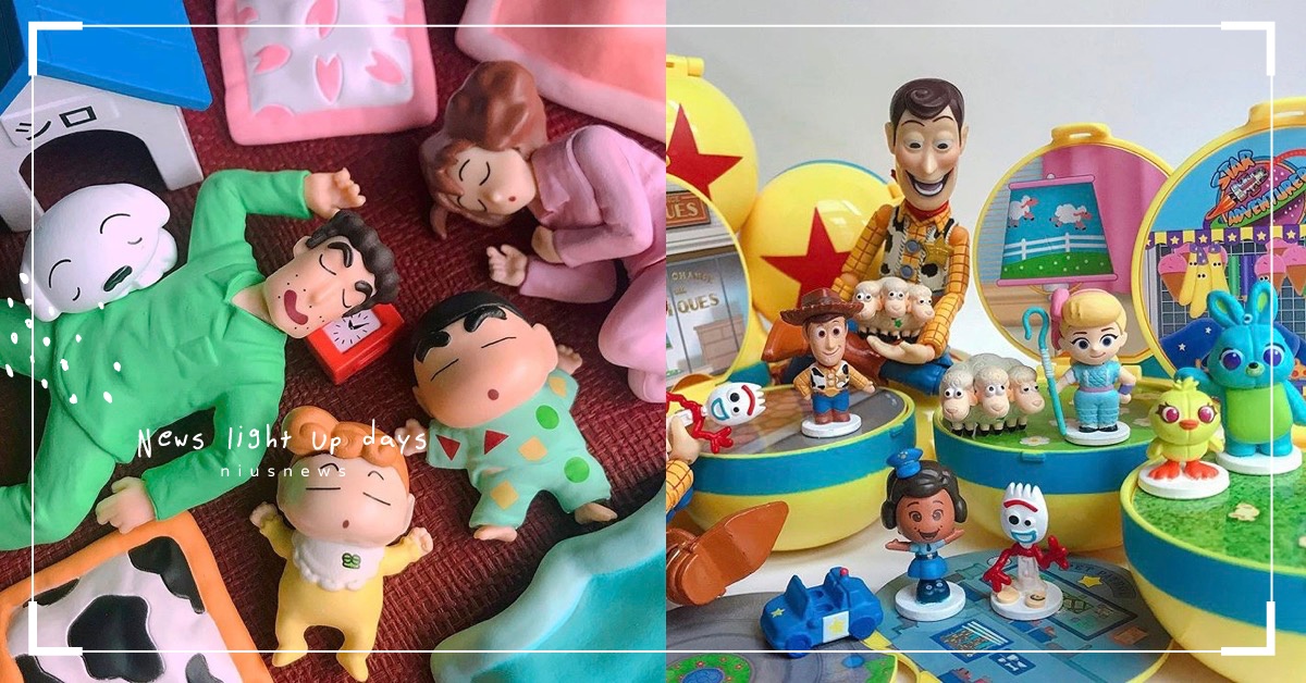 4款扭蛋開箱！蠟筆小新慵懶睡覺、玩具總動員場景組和超療癒杯中生物！| 打翻玩具箱 扭蛋、 蠟筆小新、 玩具總動員、 夥伴玩具