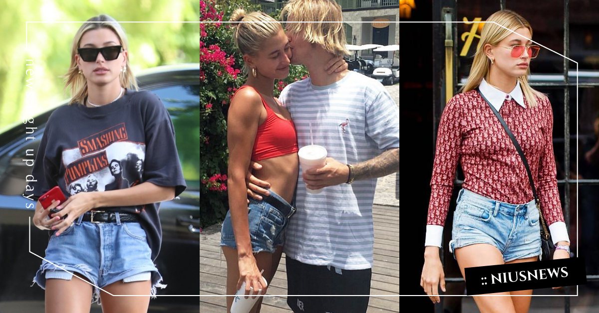 誰能比海莉還會穿短褲！偷學小賈斯汀辣妻這樣穿，牛仔短褲也能穿得有型有款！ 海莉比伯、hailey bieber、justin bieber、levi's、短褲、穿搭、美式
